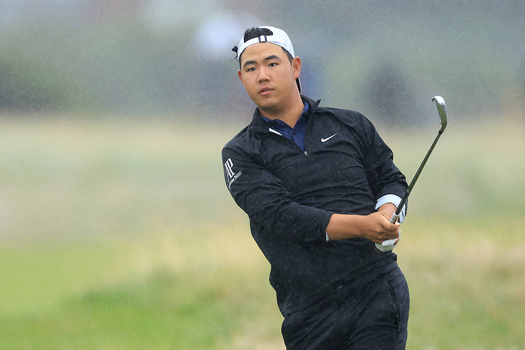 Tom Kim on the final day of The 151st Open